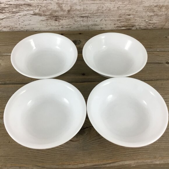 Set of 4 Corelle Friendship 10 Oz Dessert Bowls 5 3/4" White w/ Gray Flowers - Picture 12 of 16